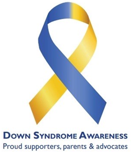 ribbon Down Syndrome Awareness ribbon