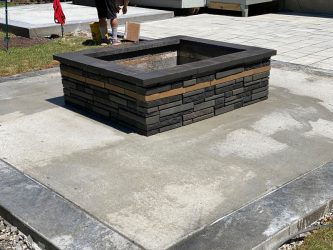 Patio with firepit