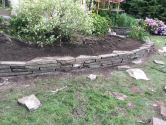 half finished garden