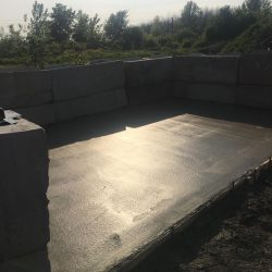 wet concrete